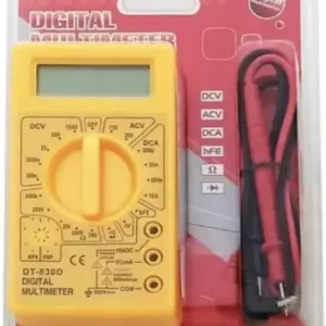 QICCT DT830D AC DC Current Digital Multimeter Digital Multimeter (Yellow 2000 Counts)