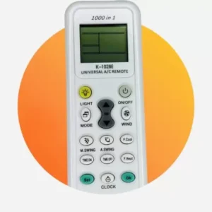 QICCT K-1028E AC Remote 1000 in 1 Universal compatible with Hitachi, LG, HUAWEI, TOSHIBA, PANASONIC, WHIRLPOOL, MITSUBISHI, HAIER, FUJITSU, TCL, And many more Remote Controller (White)