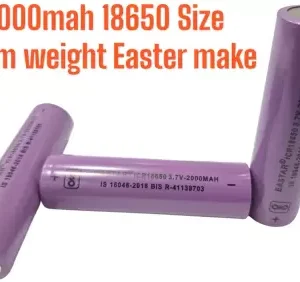 QICCT 18650 Lithium battery 2000mah 3.7v Rechargeble battery (Pack of 2), 29gm weight Battery