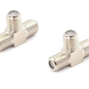 QICCT RG6 Cable T-Shape Jointer DTH Cable Connector T-Shape Jointer RG6 Cable Connector DTH Wire Connector Socket