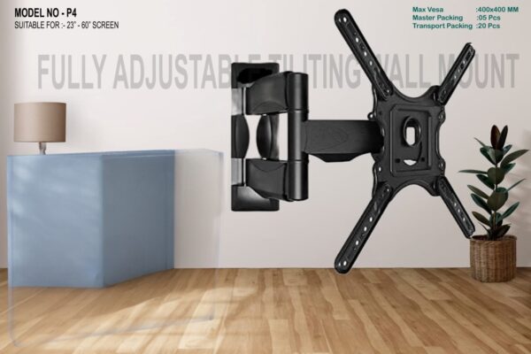 QICCT-P4 Fully Adjustable TV Wall Mount Bracket for 23 inch to 60 inch LCD/LED/Monitor/Smart TV