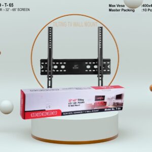 QICCT-T65 Tilting TV Wall Mount Bracket for 32inch to 65inch LCD/LED/Monitor/Smart TV