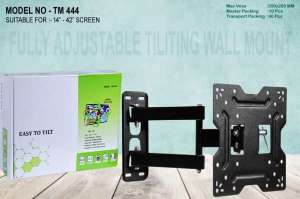 QICCT-TM444 Fully Adjustable TV Wall Mount Bracket for 14 inch to 42 inch LCD/LED/Monitor/Smart TV
